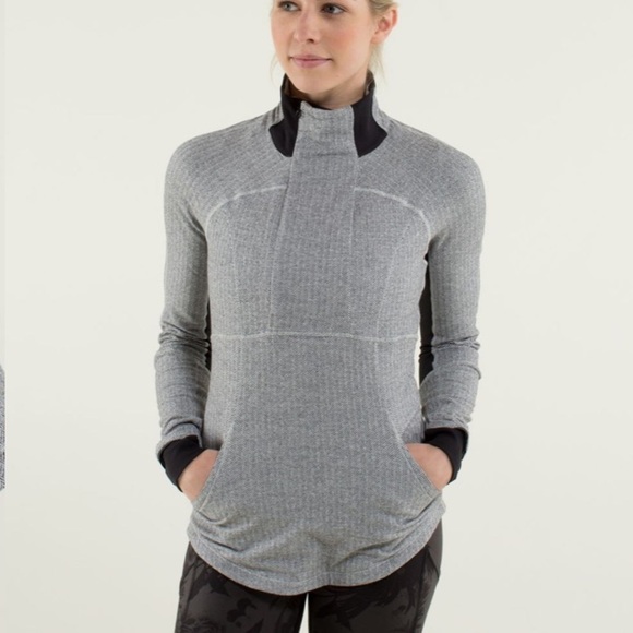 Lululemon long sleeve activewear tops Base Runner Half Zip Pullover Gray… - Picture 1 of 5